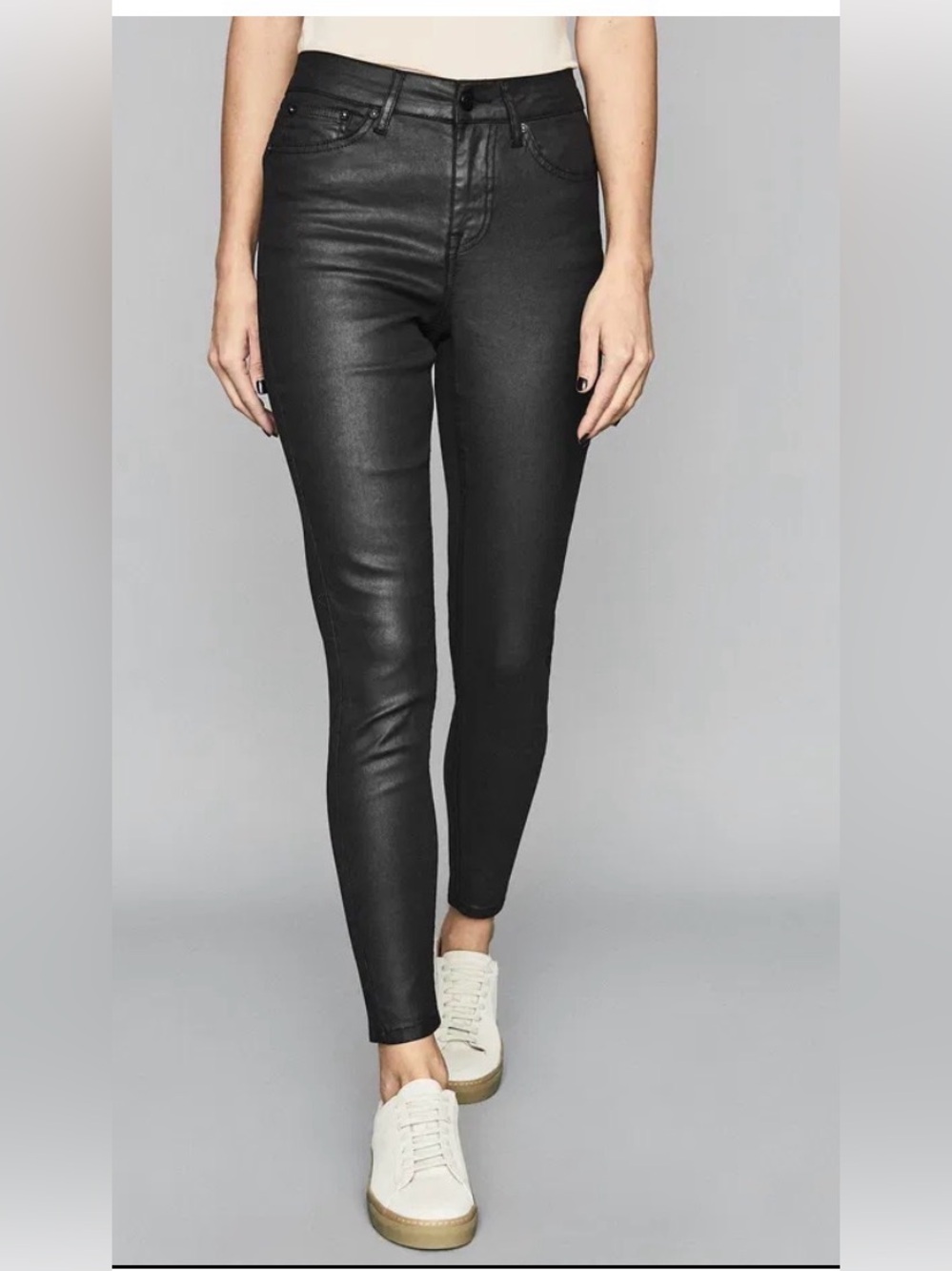 Nwt’s Reiss Black Mid-rise Skinny  Skinny Pants Size 32